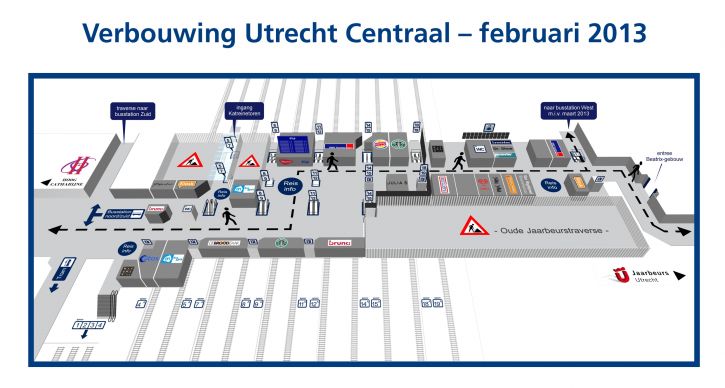 Nieuwe looproute Utrecht Centraal 
